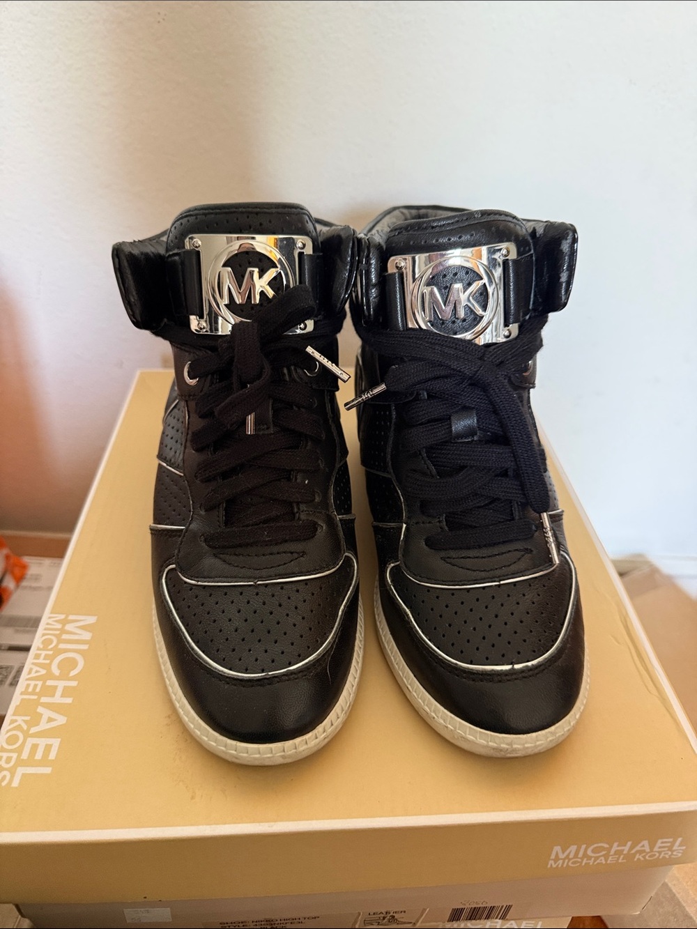 Michael Kors Nikko High Top Sneakers - Black